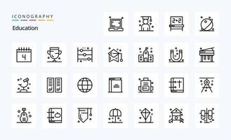 25 Education Line icon pack vector