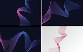 modern wave curve abstract presentation background Pack vector