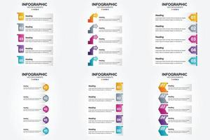 ilustración vectorial infografía conjunto de diseño plano para folleto publicitario y revista vector