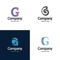 Letter G Big Logo Pack Design Creative Modern logos design for your business vector