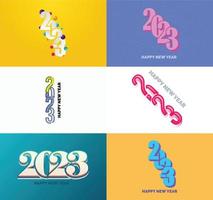 Big Set of 2023 Happy New Year logo text design 2023 number design template vector