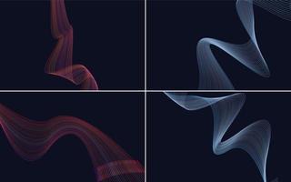 modern wave curve abstract presentation background Pack vector