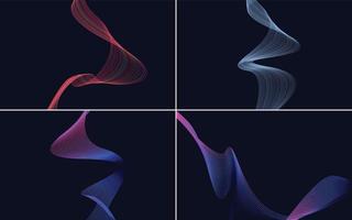 modern wave curve abstract presentation background Pack vector