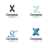 Letter X Big Logo Pack Design Creative Modern logos design for your business vector
