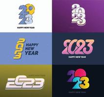 Big Set of 2023 Happy New Year logo text design 2023 number design template vector