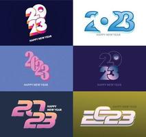 Big Set of 2023 Happy New Year logo text design 2023 number design template vector