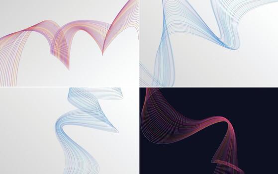 colección de conjunto de patrones de líneas mínimas geométricas vector