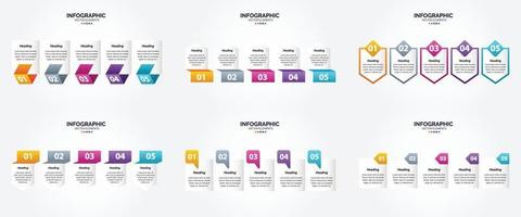 ilustración vectorial infografía conjunto de diseño plano para folleto publicitario y revista vector