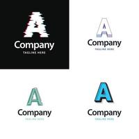 Letter A Big Logo Pack Design Creative Modern logos design for your business vector