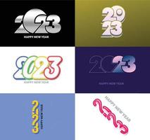 Big Set of 2023 Happy New Year logo text design 2023 number design template vector