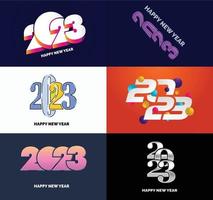 Big Set of 2023 Happy New Year logo text design 2023 number design template vector