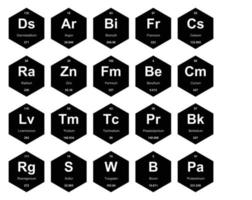 20 Preiodic table of the elements Icon Pack Design vector