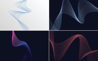 modern wave curve abstract presentation background Pack vector