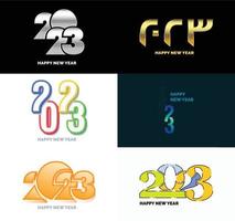 Big Set of 2023 Happy New Year logo text design 2023 number design template vector