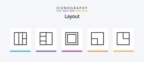 Layout Line 5 Icon Pack Including .. Creative Icons Design vector