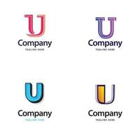 Letter U Big Logo Pack Design Creative Modern logos design for your business vector