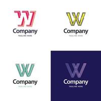 Letter W Big Logo Pack Design Creative Modern logos design for your business vector