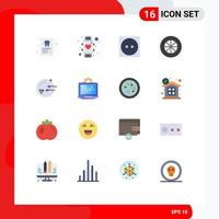 16 User Interface Flat Color Pack of modern Signs and Symbols of reproduction fertile watch vehicles tumble dry Editable Pack of Creative Vector Design Elements