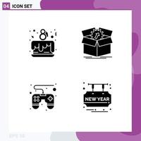 Universal Icon Symbols Group of Modern Solid Glyphs of cake party control pad celebrate productivity remote Editable Vector Design Elements