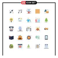 25 iconos creativos signos y símbolos modernos de transformación flip concentración waffle cookie elementos de diseño vectorial editables vector