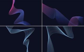 modern wave curve abstract presentation background Pack vector