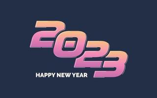 new year 2023 Pink logo design vector