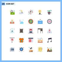 Set of 25 Modern UI Icons Symbols Signs for farm fintech cyber finance target Editable Vector Design Elements