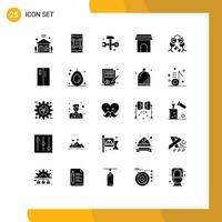 Universal Icon Symbols Group of 25 Modern Solid Glyphs of home appliance scan apartment hammer Editable Vector Design Elements