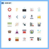 Modern Set of 25 Flat Colors Pictograph of month pdf file thinking pdf document wireless Editable Vector Design Elements