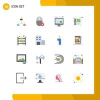 paquete de iconos de vectores de stock de 16 signos y símbolos de línea para la gestión de dispositivos de negocios contenido de pantalla paquete editable de elementos de diseño de vectores creativos