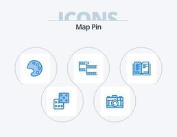 mapa pin azul icon pack 5 diseño de iconos. . . herramientas. escuela. libro vector