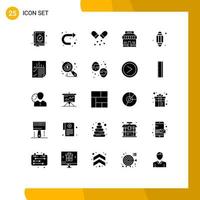 Pictogram Set of 25 Simple Solid Glyphs of lantern beach capsule shop discount Editable Vector Design Elements