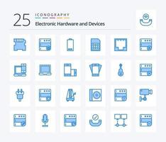Devices 25 Blue Color icon pack including ethernet. sim card. electricity. sim. mobile vector