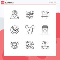 9 Creative Icons Modern Signs and Symbols of baby advertising pool advertisement ad Editable Vector Design Elements