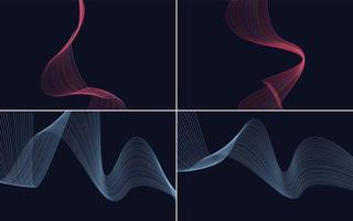 Collection of geometric minimal lines pattern set vector