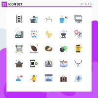 Group of 25 Modern Flat Colors Set for device computer instagram return body Editable Vector Design Elements