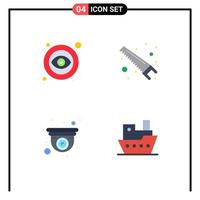 4 iconos creativos signos y símbolos modernos de cámara ocular herramientas visibles elementos de diseño vectorial editables web vector