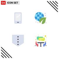 4 Creative Icons Modern Signs and Symbols of phone protect android ecology interview Editable Vector Design Elements