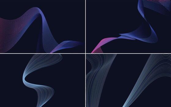 modern wave curve abstract presentation background Pack vector