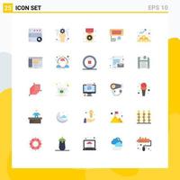 Universal Icon Symbols Group of 25 Modern Flat Colors of money finance prize input connection Editable Vector Design Elements