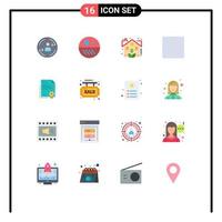 16 iconos creativos signos y símbolos modernos de carta diploma finca negocio detener paquete editable de elementos creativos de diseño de vectores