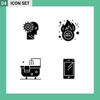 Universal Solid Glyphs Set for Web and Mobile Applications solution discount man working bath Editable Vector Design Elements