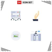 4 Flat Icon concept for Websites Mobile and Apps database server ui alms image emergency Editable Vector Design Elements