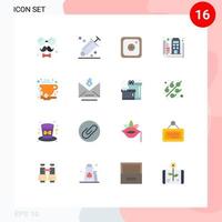 Set of 16 Modern UI Icons Symbols Signs for print floor picker design social Editable Pack of Creative Vector Design Elements