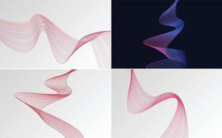 Collection of geometric minimal lines pattern set vector