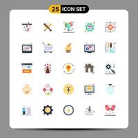 25 Creative Icons Modern Signs and Symbols of aim performance balloons excellency party Editable Vector Design Elements