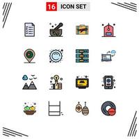 Stock Vector Icon Pack of 16 Line Signs and Symbols for discount commerce baggage check portfolio Editable Creative Vector Design Elements