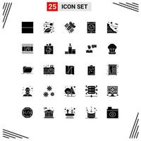 Pictogram Set of 25 Simple Solid Glyphs of smartphone internet broadcast connection telecommunication Editable Vector Design Elements