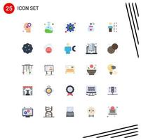 Pictogram Set of 25 Simple Flat Colors of employee skills fix aroma fragnence Editable Vector Design Elements