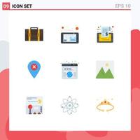 9 Creative Icons Modern Signs and Symbols of address navigation label map tag Editable Vector Design Elements